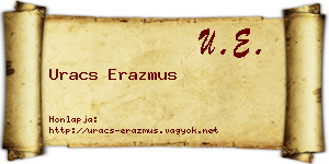 Uracs Erazmus névjegykártya
